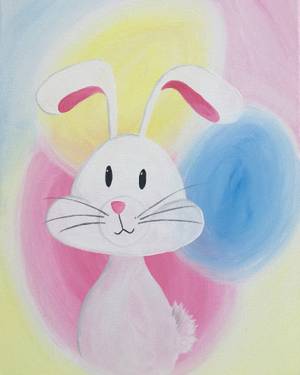 Easter Egg Rabbit - Live Laugh Love Art (Sunriver) — Painting