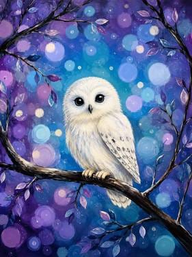 Winter Magic Owl — Painting