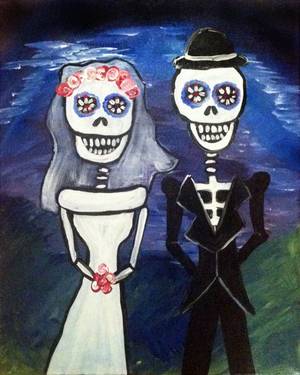 Day of the Dead Wedding — Painting