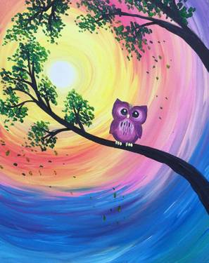 Owl Day Long — Painting