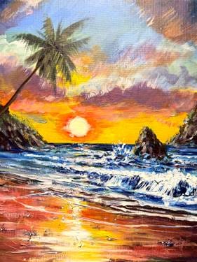Paint Nite @ Moose Hunt Club THURSDAYS! Hawaiian Hangover — Painting