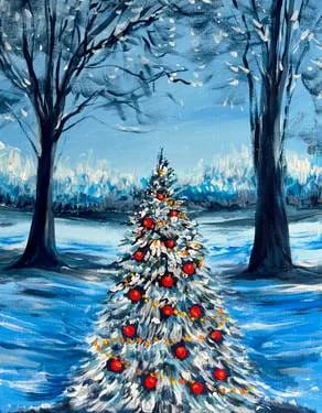 In December at Royal Oak Hunt Club — Painting