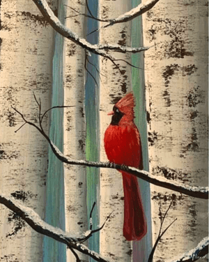 "Birch Perch" Paint Nite Fundraiser for Royal Canadian Legion 641 — Painting