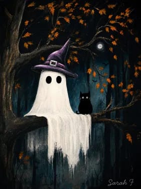 Boo and Whiskers  — Painting