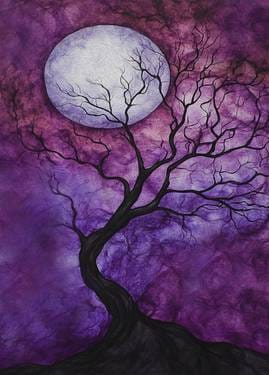 Take a Break Tuesday Virtual Paint Nite w/ Joyce of Art!! Amethyst Moon — Painting