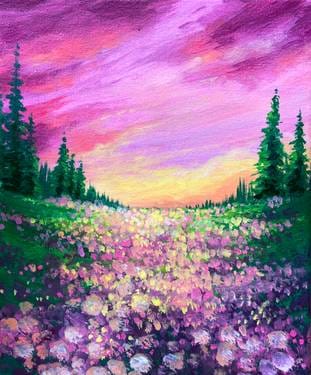 Paint Nite FRIDAYS! Portage Orchard Grill Gatineau! Flower Valley — Painting