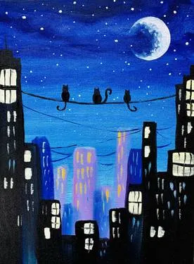 Cool City Cats — Painting
