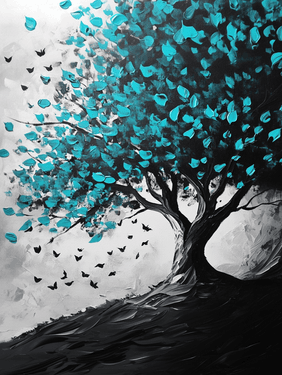 Teal Tree Dreams — Painting
