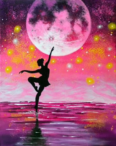 Dancing Under Moonlight at Mtn. Mike's in Santa Rosa — Painting