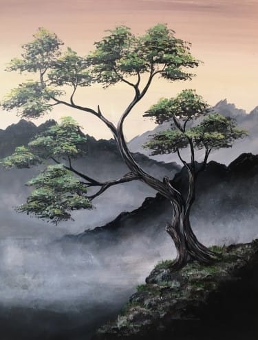 Misty Mountain Top  — Painting