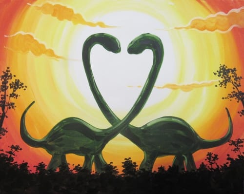 Prehistoric Love — Painting