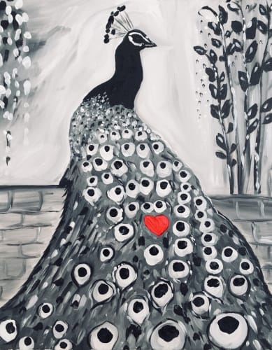 09/15/2026 Sweet Peacock Paint Nite at Viviano’s in Fenton, MO — Painting