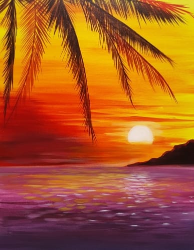 Sizzling Sunset — Painting