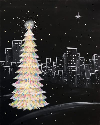 "Christmastime In The City" — Painting
