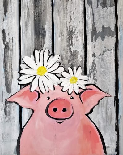 Lil Barnwood Piggie   — Painting