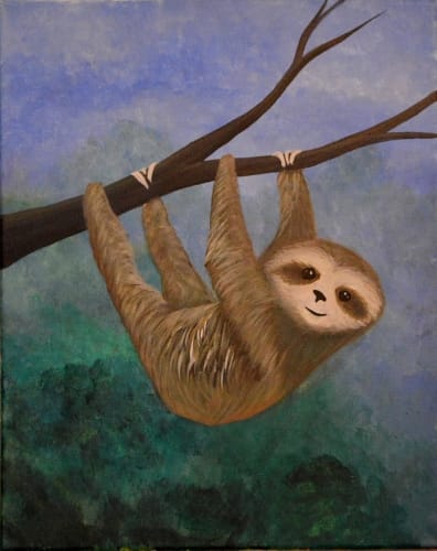 Swinging Sloth  — Painting