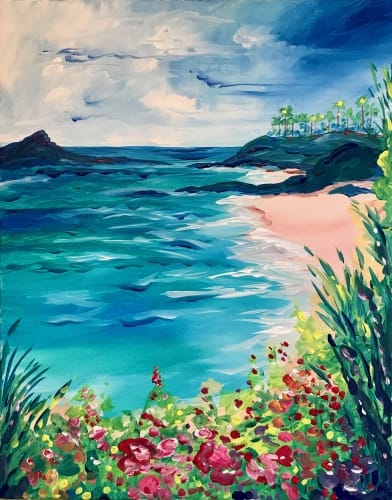 Beach Blossoms — Painting