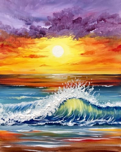 Sunkissed Wave — Painting