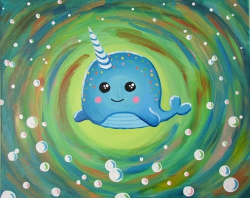 Kawaii Narwhal — Painting