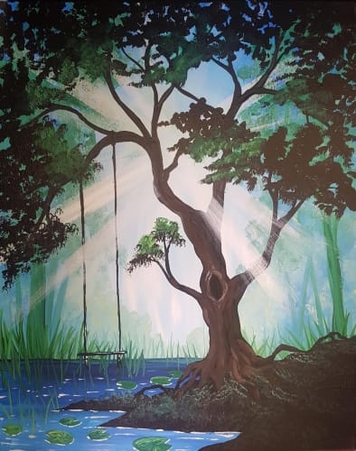 Thursday The Lily Pond — Painting