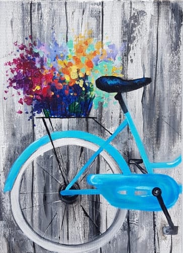 Blooming Bicycle — Painting