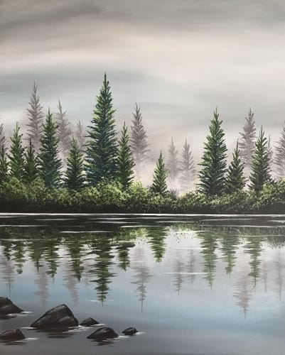 Paint Nite @ Broadway Portobello FRIDAYS! Still Waters Edge — Painting