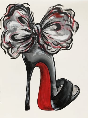 Black Stiletto With A Bow at Mtn. Mike's in Santa Rosa — Painting