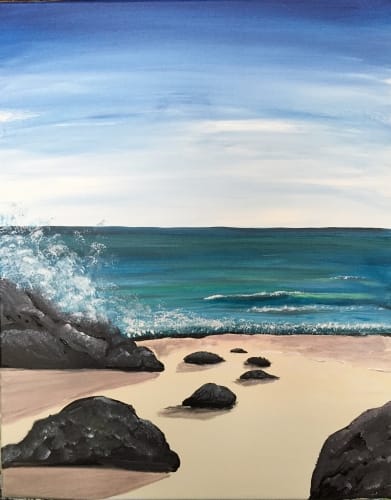 Ocean rocks — Painting