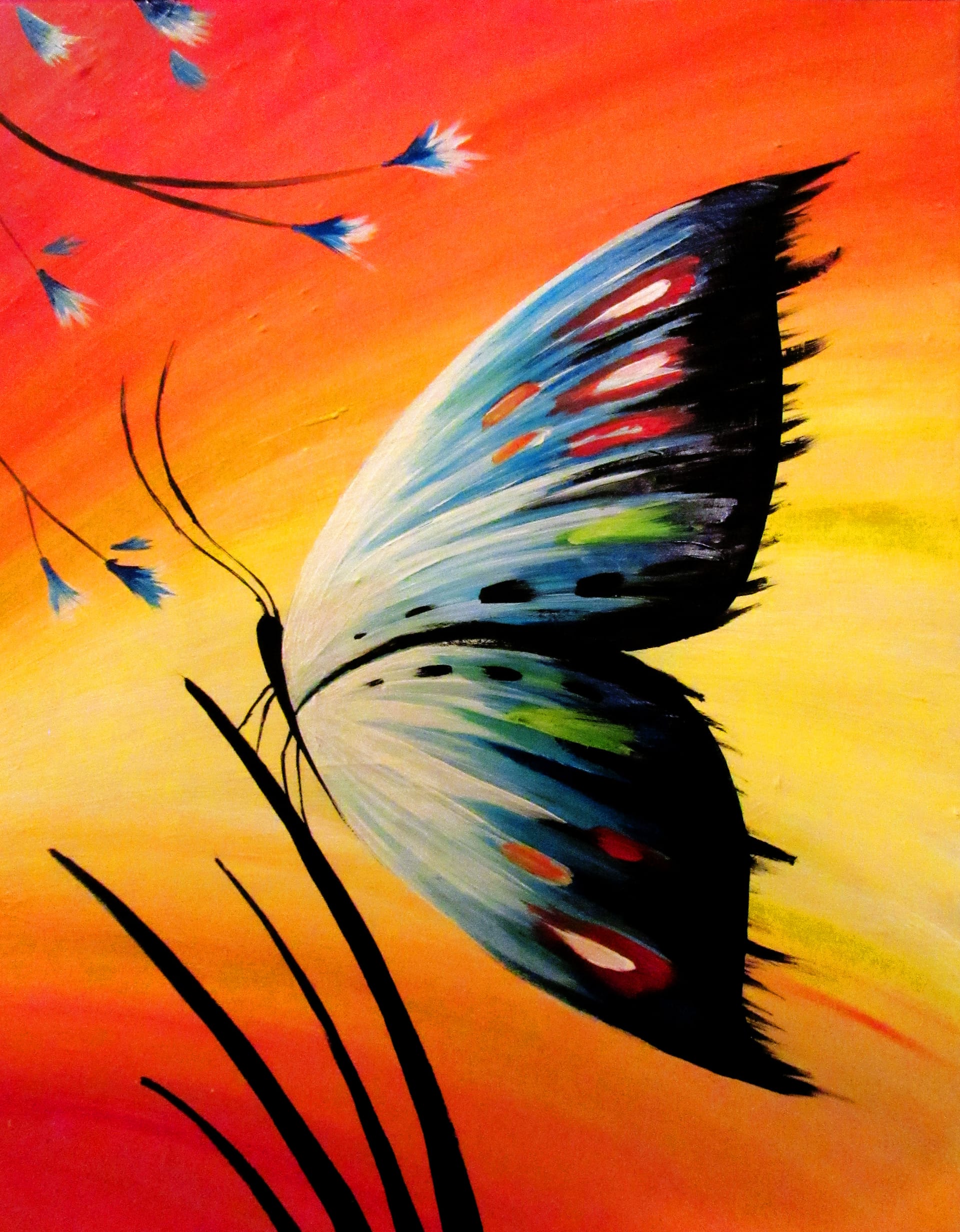Butterfly Blue — Painting