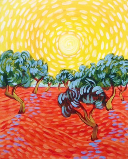 Van Gogh's Olive Trees — Painting