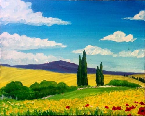Tuscany Summer Fields @ Mtn. Mike's Pizza in SRosa on Montgomery — Painting