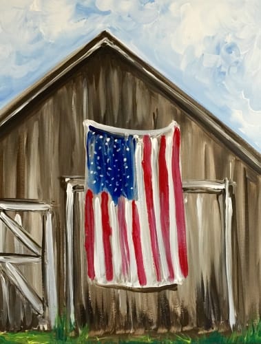 American Barn - Flag Day   — Painting