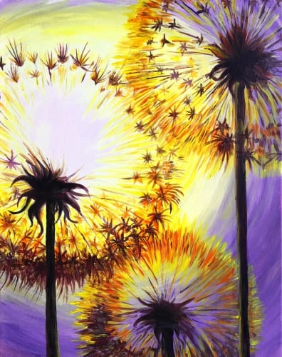 Paint Nite @Moose Orleans FRIDAYS:Dancing Dandelions — Painting