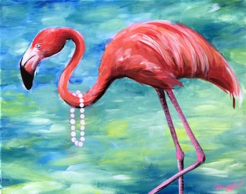 Shrimping in Pearls at Mountain Mike's in Napa  — Painting