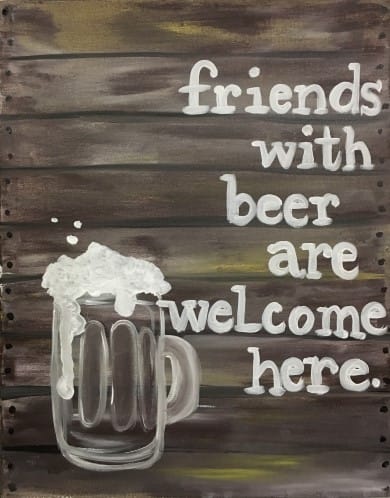 Friends with Beer — Painting