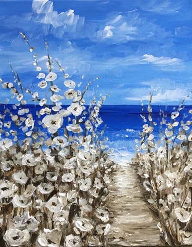 Serene Beach Blossoms @ The Forum Copy — Painting
