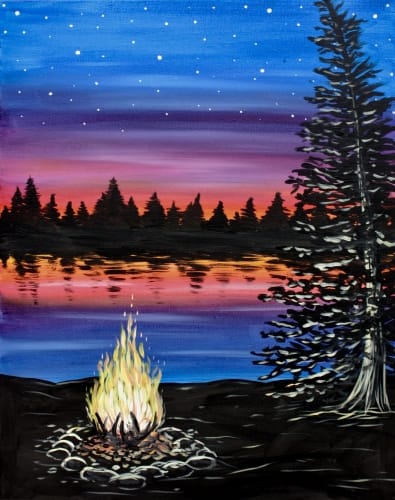 07/16/26 Lakeside Campfire — Painting