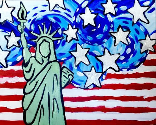 Starry Miss America — Painting