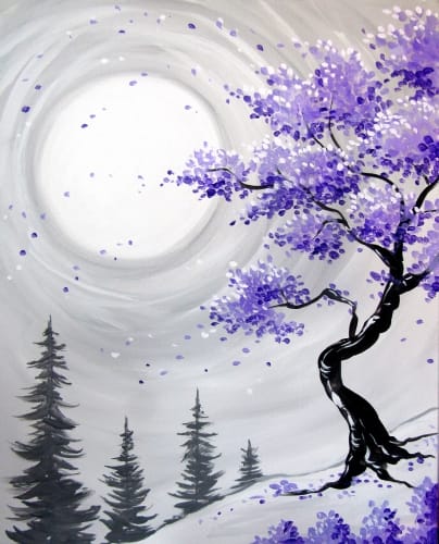 Murasaki Cherry Blossoms — Painting