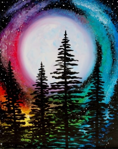 Bright Moon Galaxy — Painting