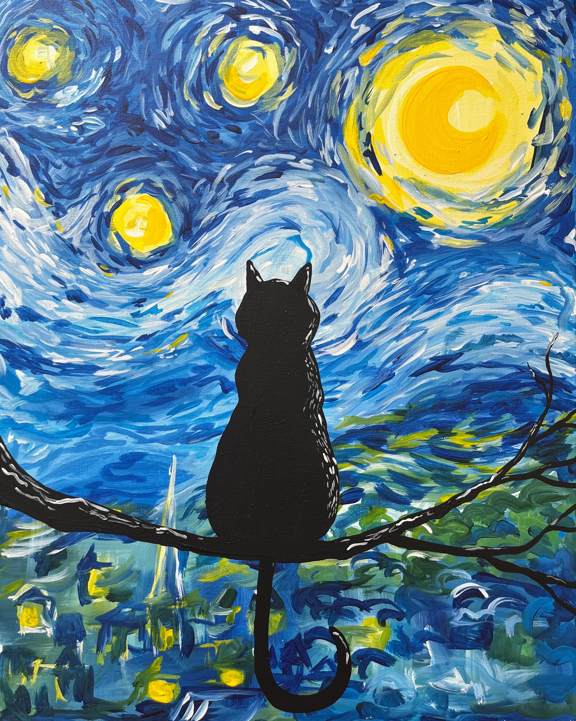  Paint Nite @ Broadway Nepean SATURDAYS: Van Gogh's Cat — Painting