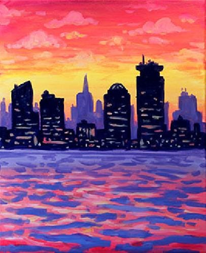 Boston Sunset — Painting