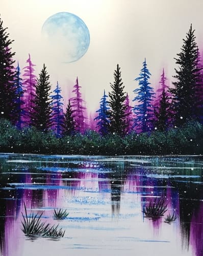 Friday Frosted Lake — Painting
