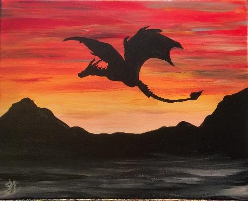 Mother of Dragons PaintNite — Painting