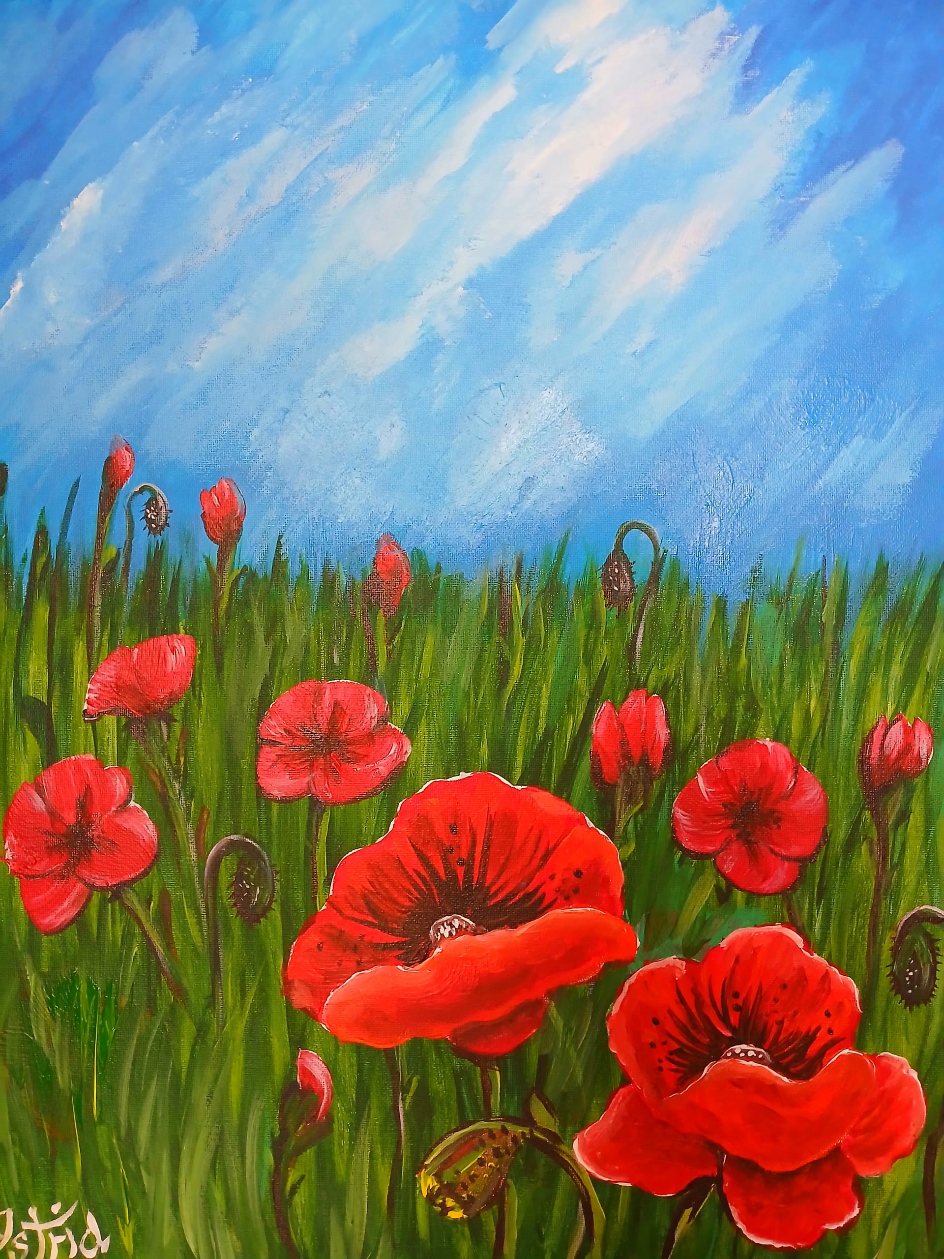 Wild Poppies — Painting