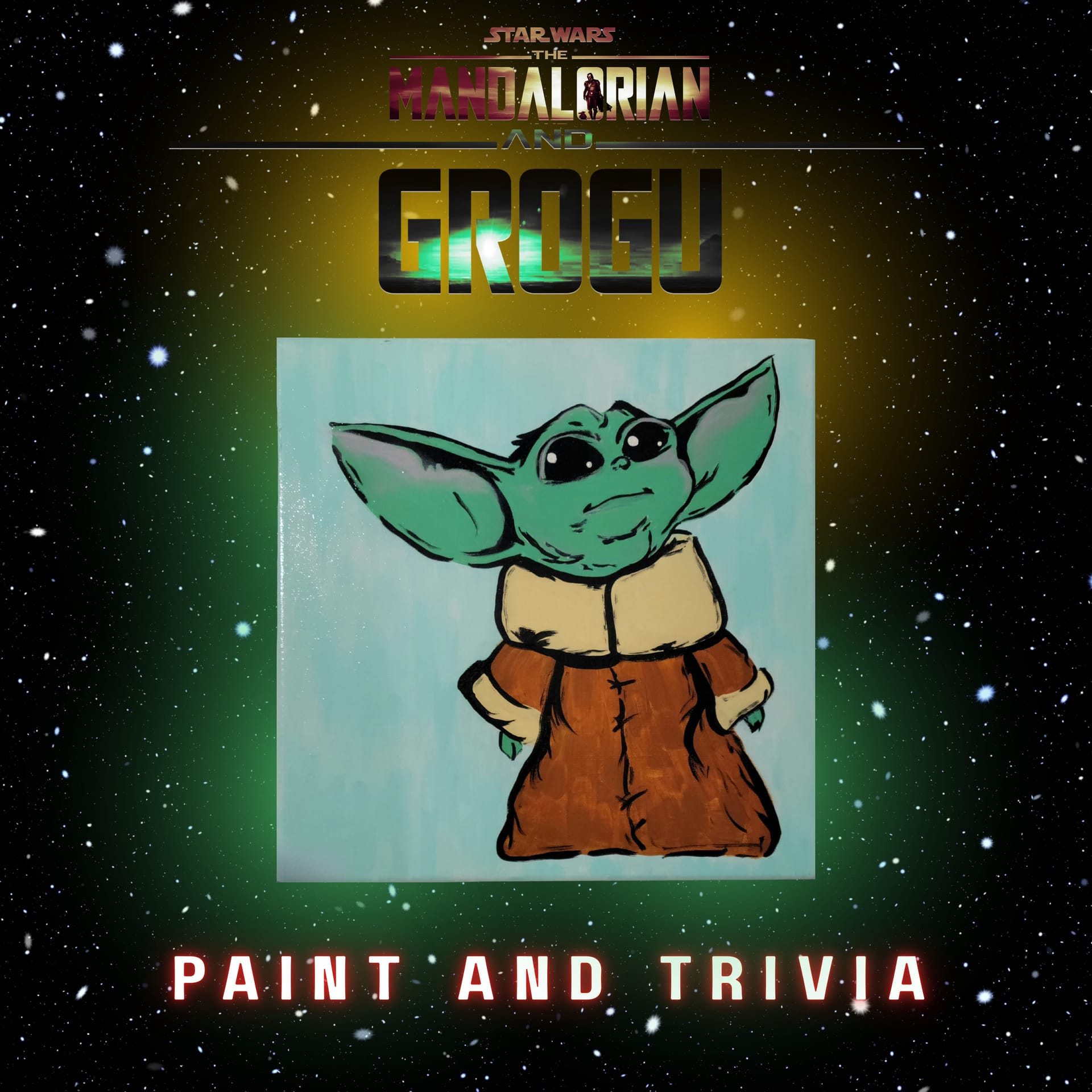 Pop Art Grogu Paint & Sip (Star Wars Fans Night) — Painting