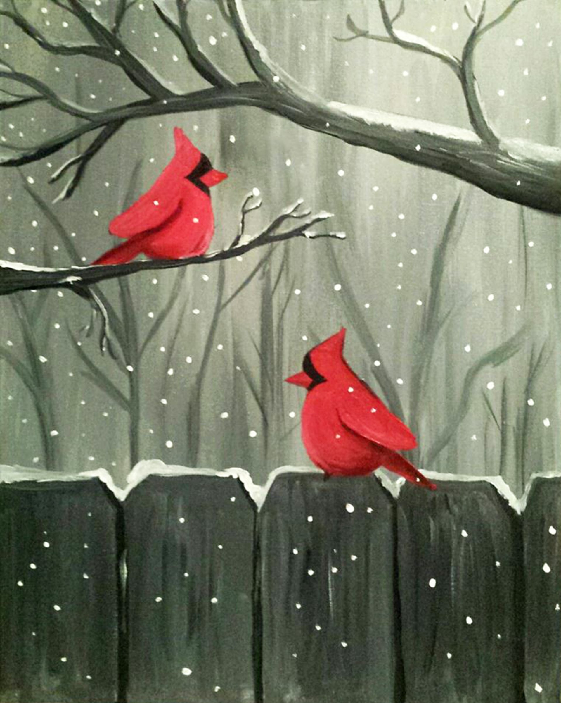 Winter Visitors — Painting