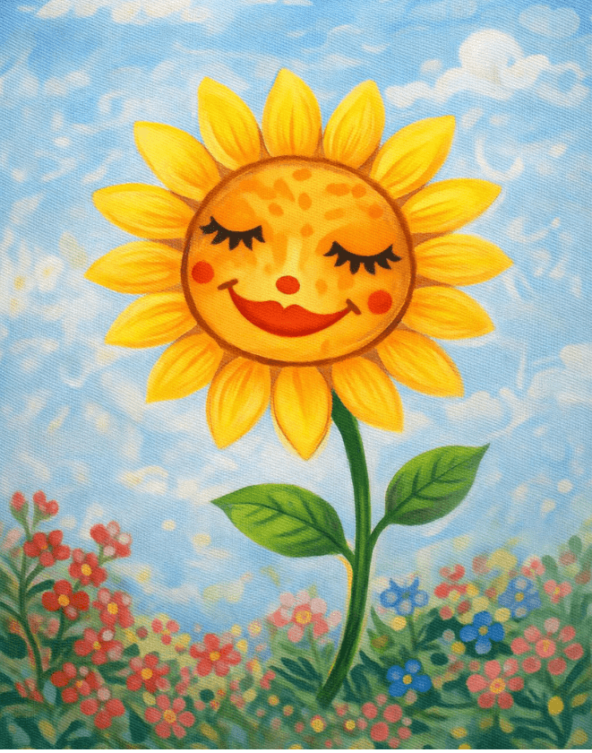 Cutest Sunflower - Dice On Draft — Painting