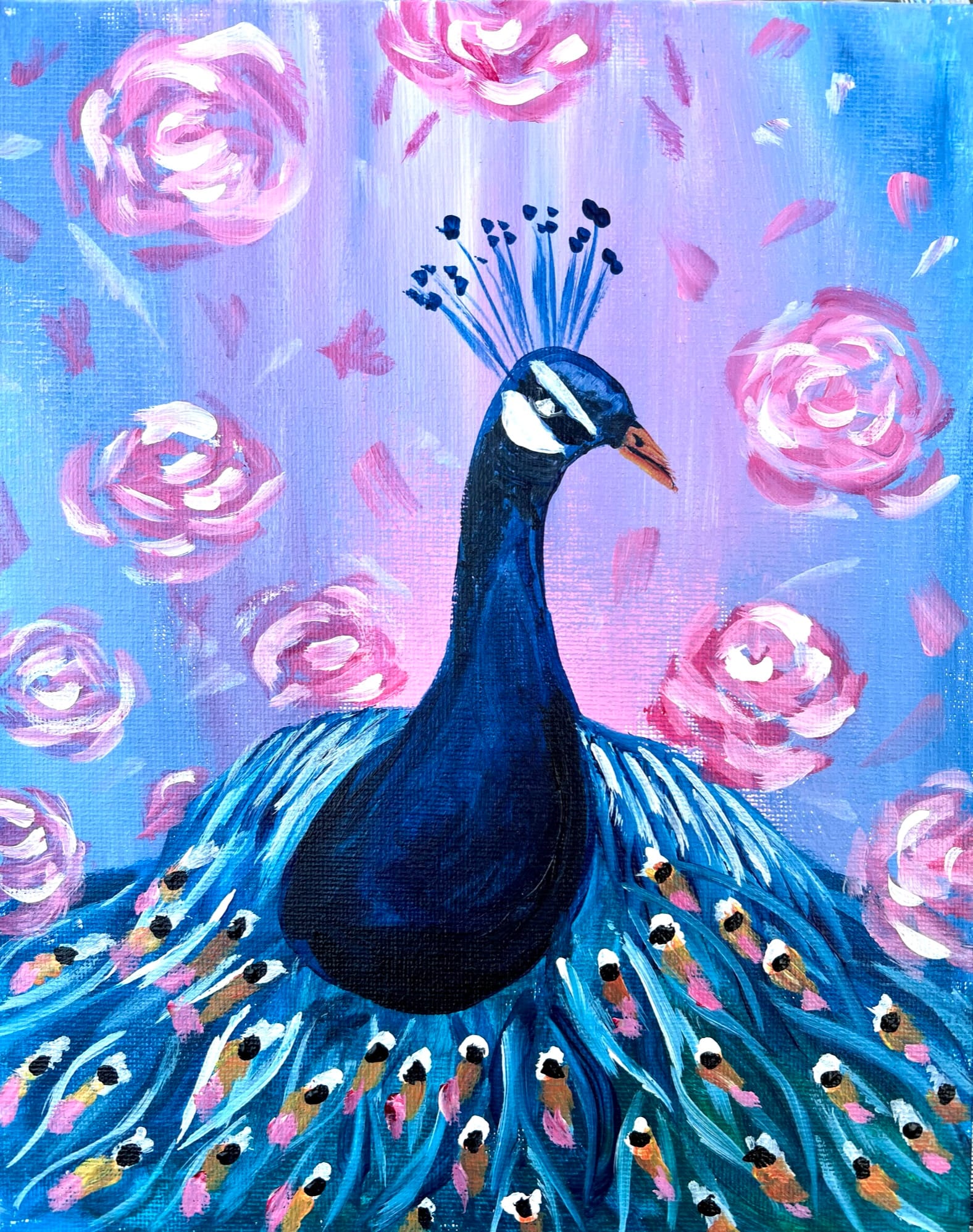 Peacock Rose — Painting