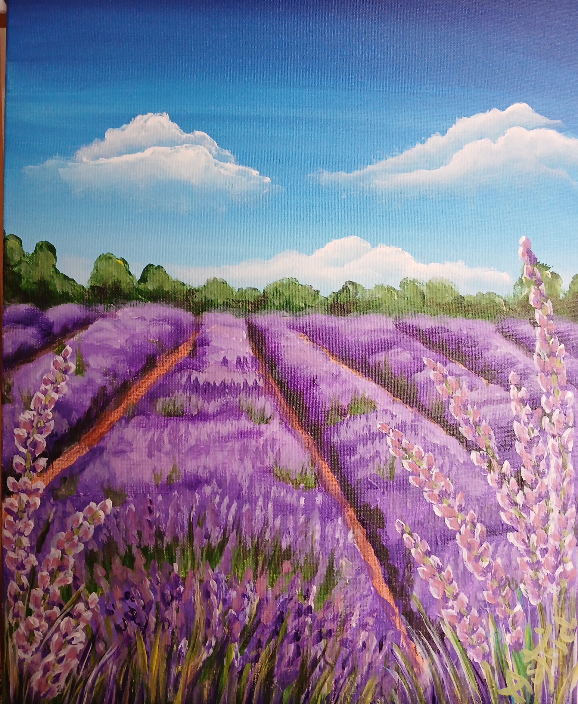 Lavender Farm — Painting